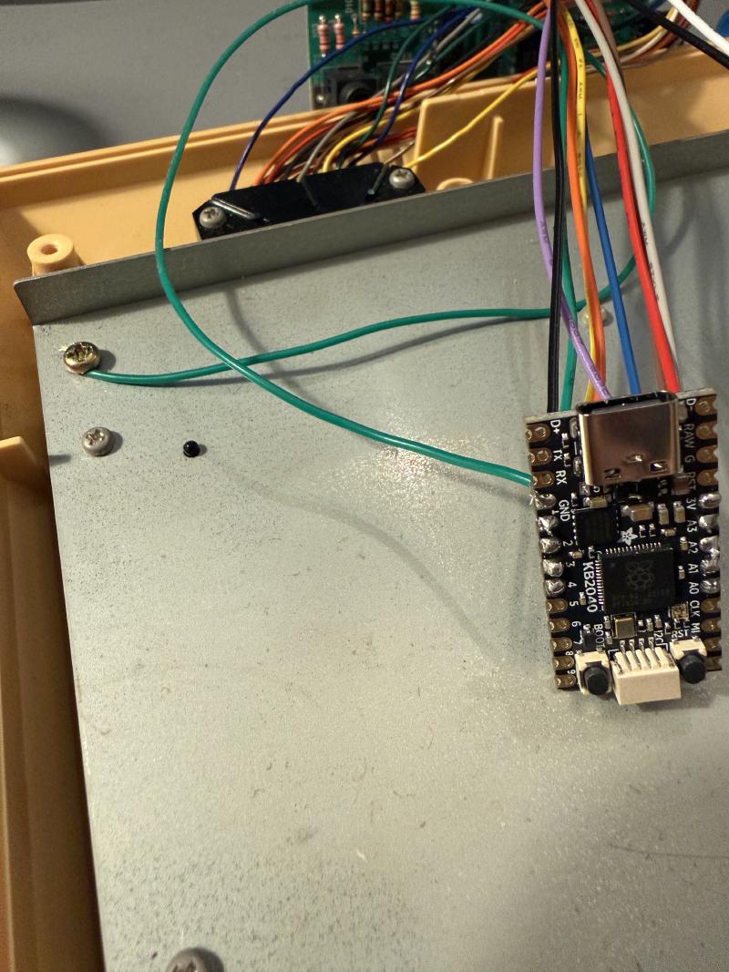 Soldered with the ground wire screwed in